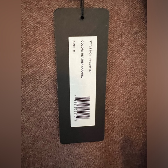 Lusso Cashmere Heather Caramel Business Casual Open Front Cardigan Size M NWT - Picture 4 of 5